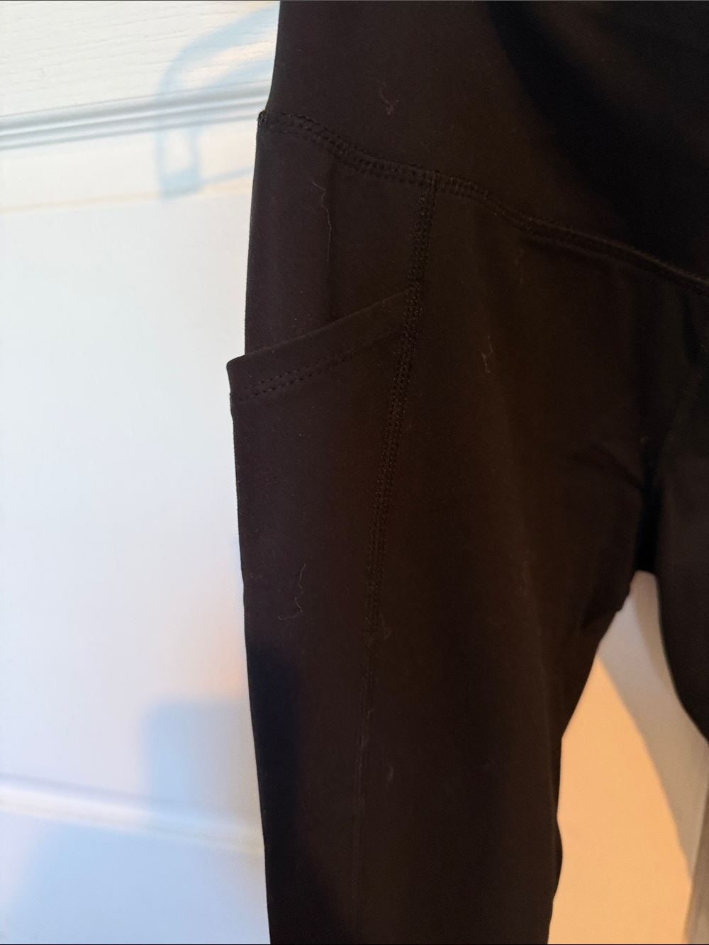 Jockey Black Activewear leggings with Printed Logo - Picture 3 of 4